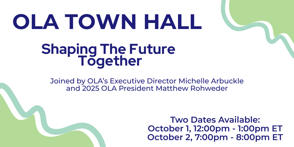 OLA Town Hall - October 1, 12:00pm -1:00pm