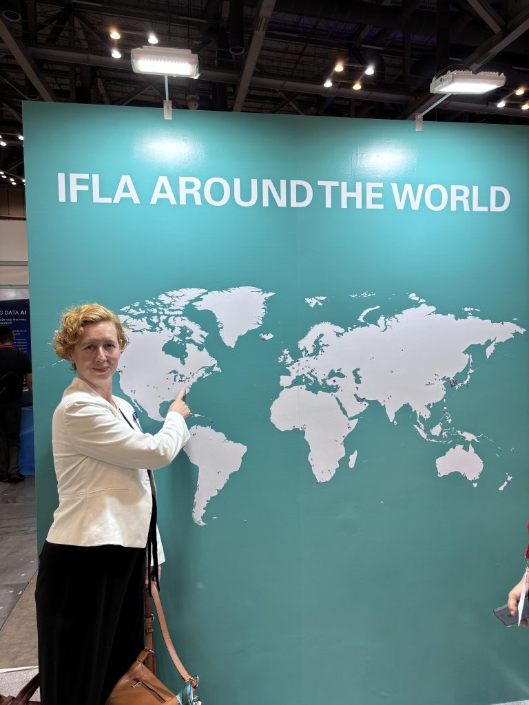 Michelle Arbuckle at the IFLA World Library and Information Congress.